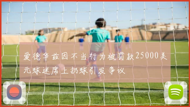 爱德华兹因不当行为被罚款25000美元球迷席上扔球引发争议